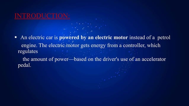 Basic of electrical vehicles components and parts | PPTX