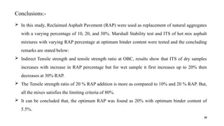 Utilization of Reclaimed Asphalt Pavement (RAP) in Flexible Pavement ...
