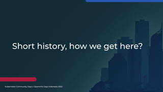 Kubernetes Community Days x OpenInfra Days Indonesia 2022
Short history, how we get here?
 
