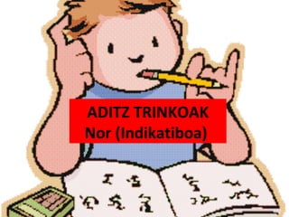 ADITZ TRINKOAK
Nor (Indikatiboa)
 