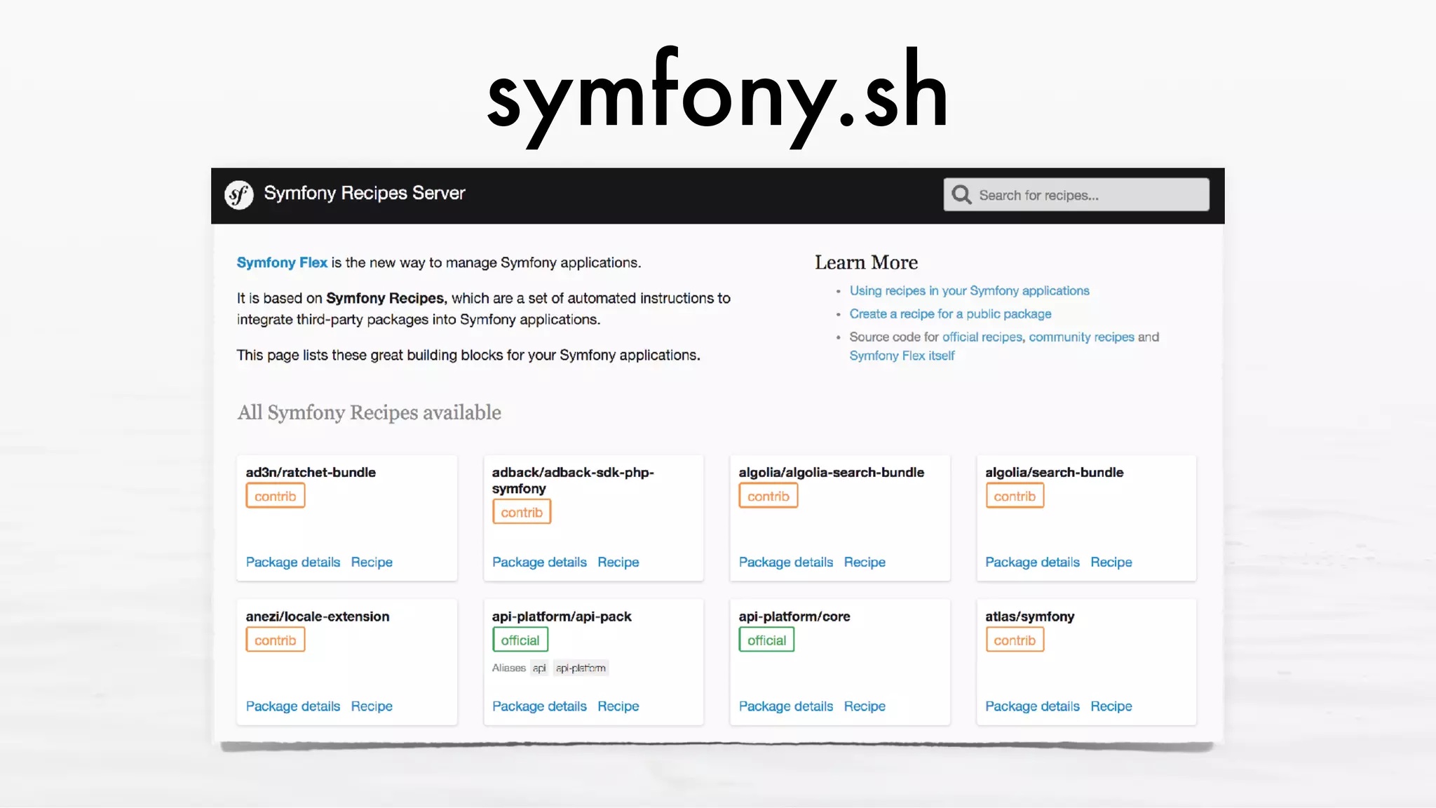 symfony.sh
 