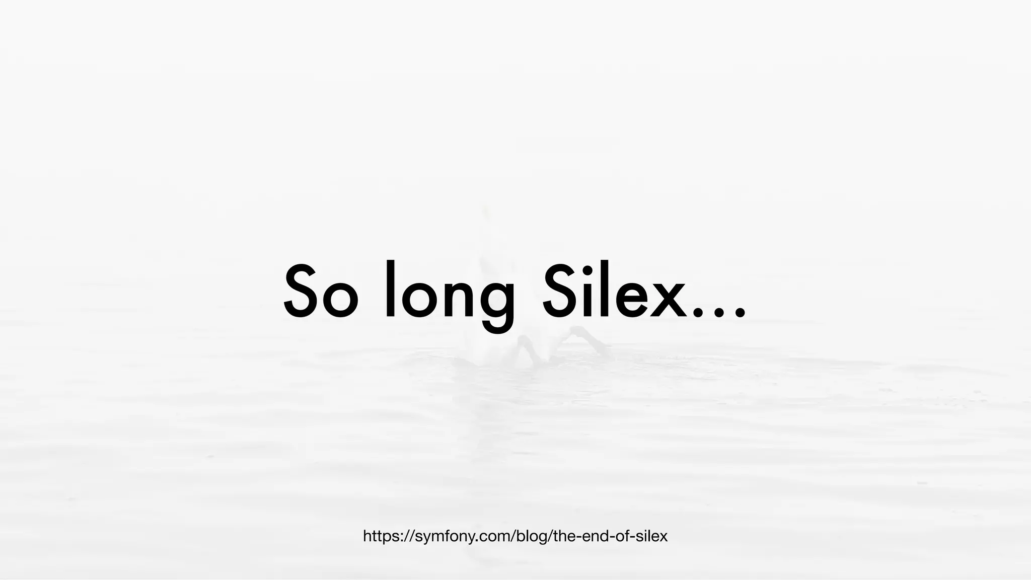 So long Silex...
https://symfony.com/blog/the-end-of-silex
 