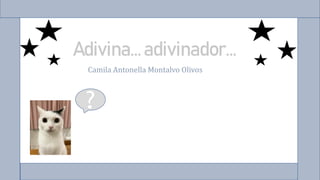 Adivina… adivinador…
Camila Antonella Montalvo Olivos
?
 