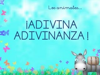 ¡ADIVINA
ADIVINANZA!
Los animales…
 