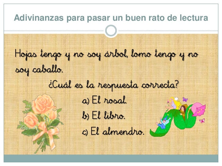 Adivinanzas para pasar un buen rato de lectura ii