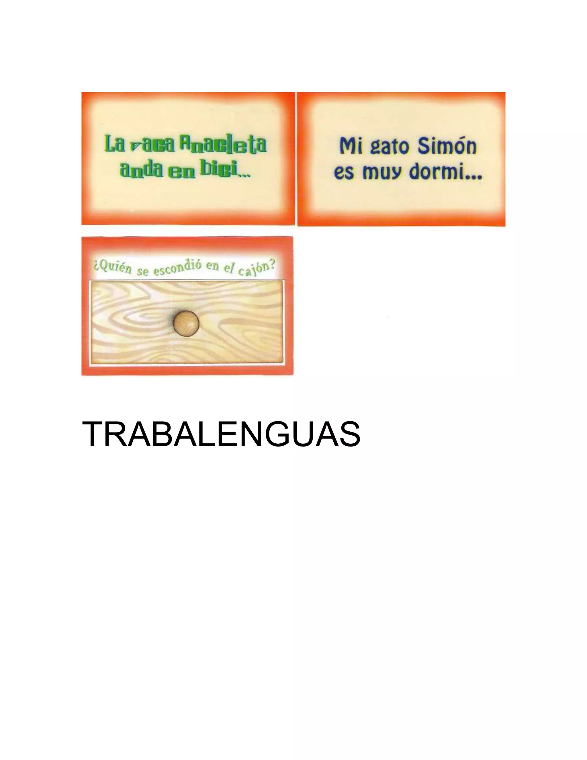 Rimas Trabalenguas Adivinanzas y Poesias Para repasar completar y ...