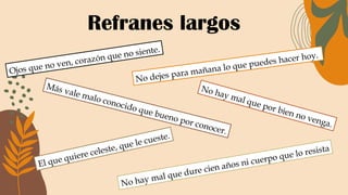 ADIVINANZAS Y REFRANES para una clase regional del grado 7° | PPTX