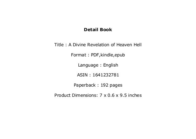 a divine revelation of hell free