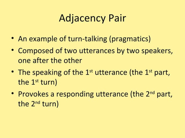 Adjacency pair | PPT