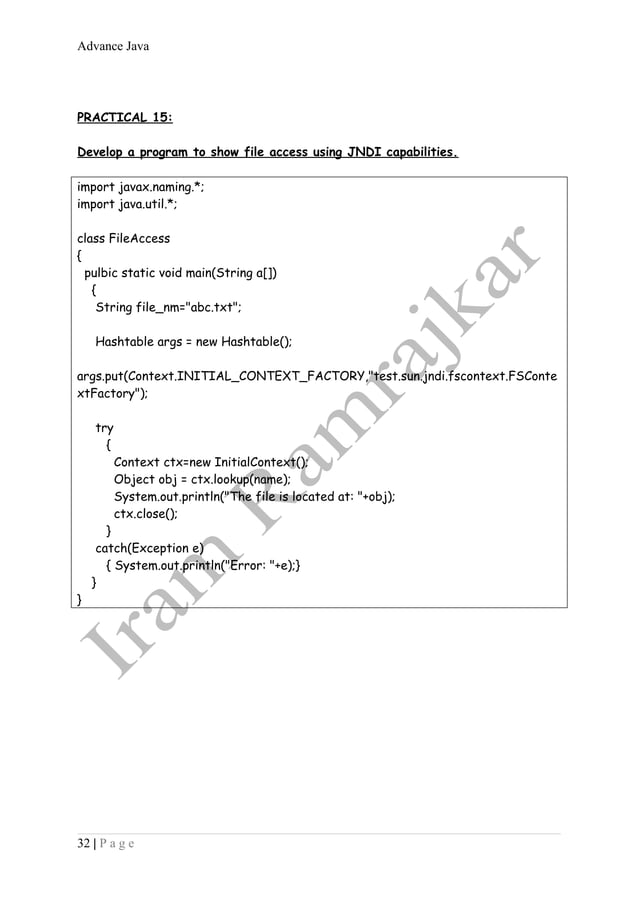 Ad java prac sol set | PDF
