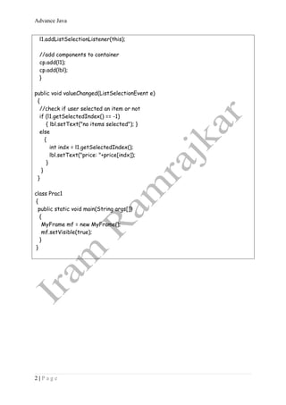 Ad java prac sol set | PDF