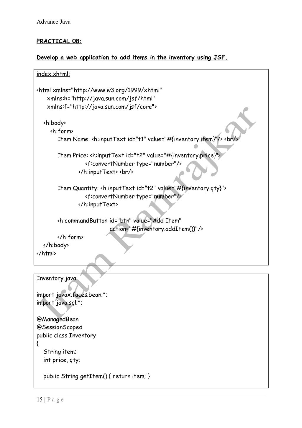 Ad java prac sol set