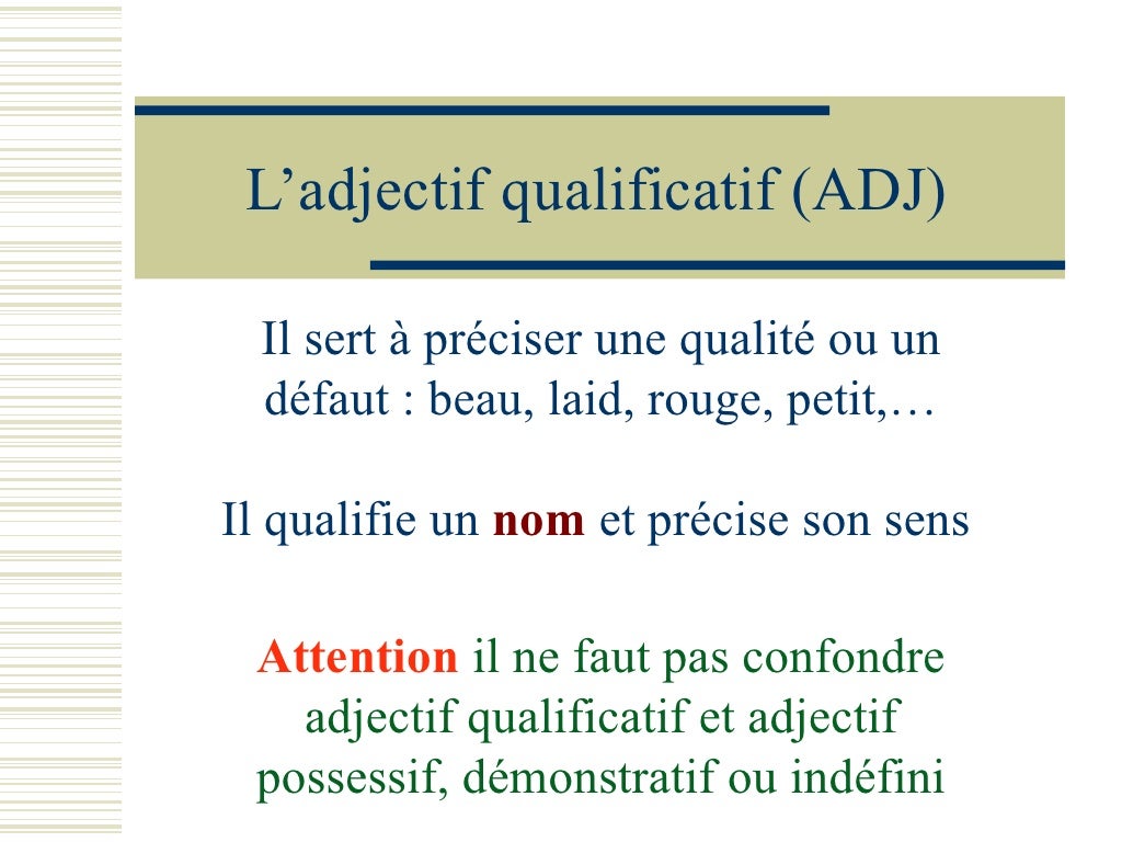 Adjectif