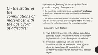 Comprehensive Analysis of Adjectives: Forms, Functions, and Comparison ...