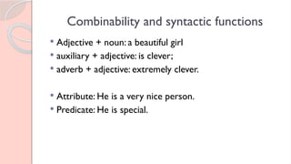 Comprehensive Analysis of Adjectives: Forms, Functions, and Comparison ...