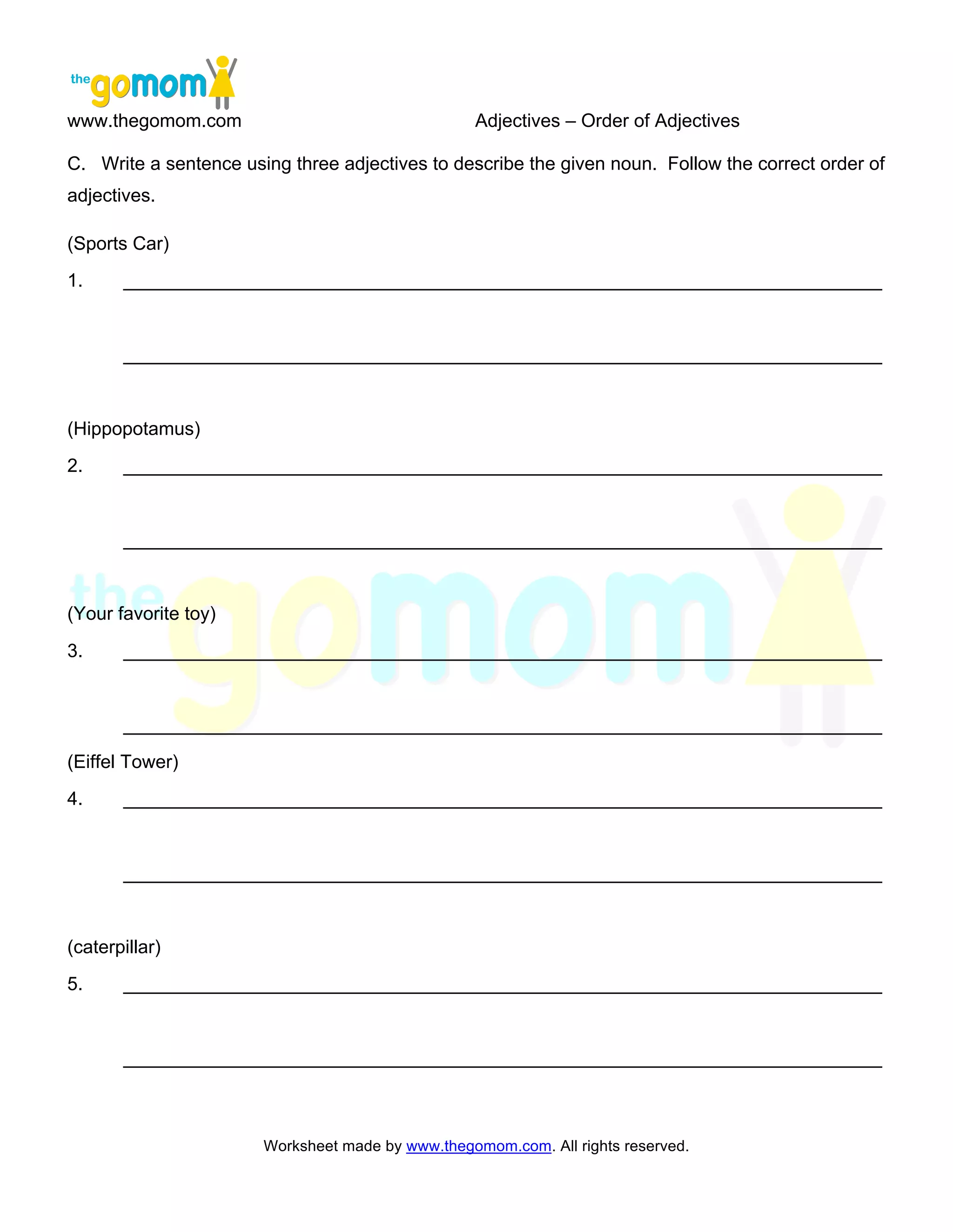 Adjective order-of-adjective | PDF