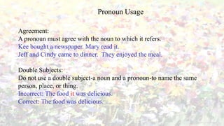 Adjective, Adverb, and Pronoun Rules and Guideline | PPTX