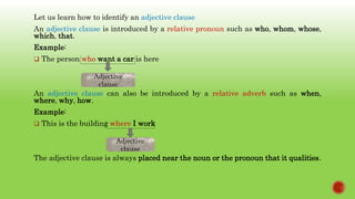Adjective clause | PPTX