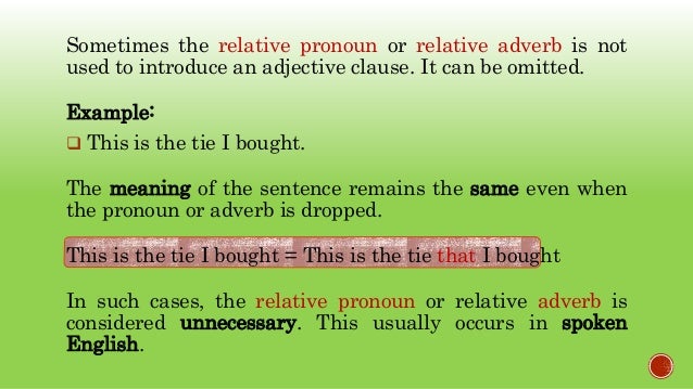 Adjective clause