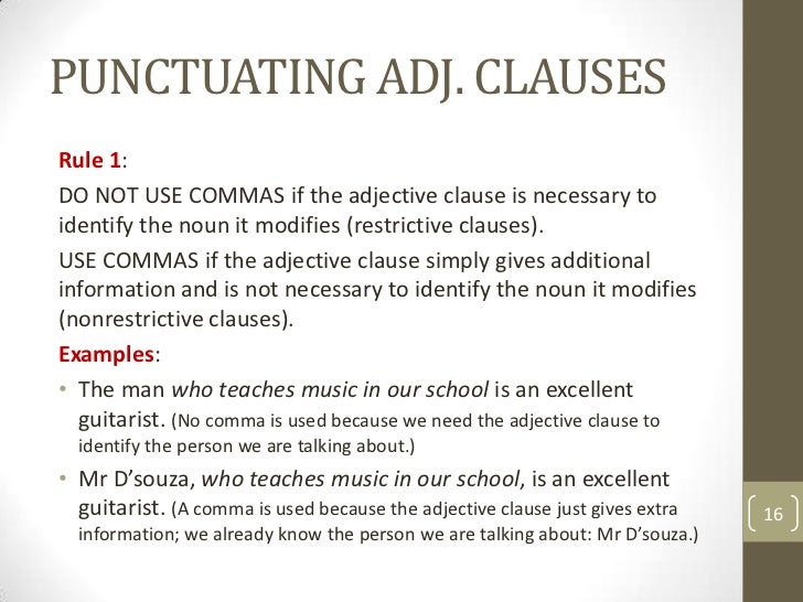 Adjective Clauses