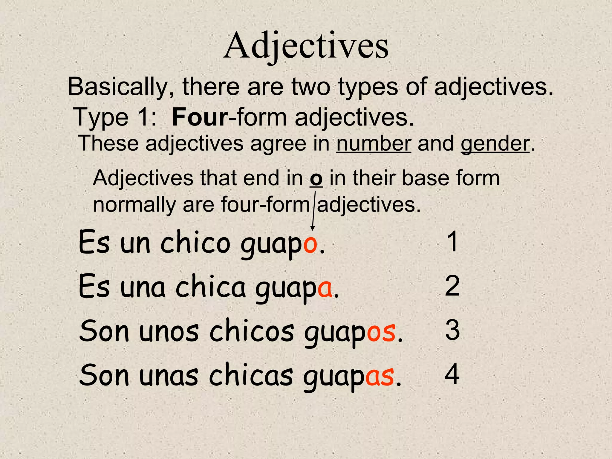 RESOLVE ADJECTIVE FORM visual data 4