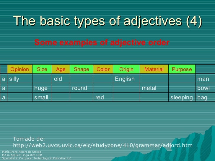 Adjective order