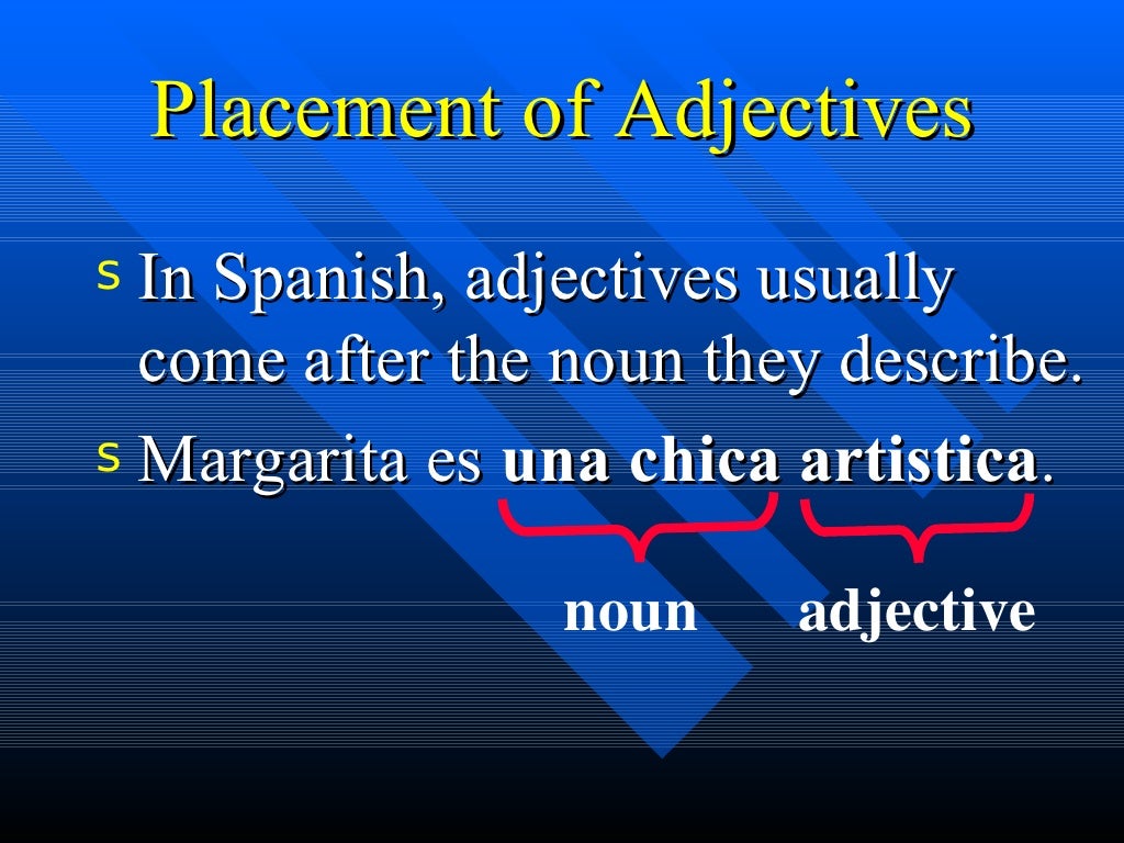 adjective-placement