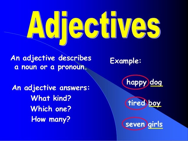 adjective powerpoint adjective powerpoint
