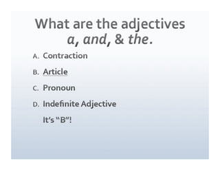 Adjective review blog