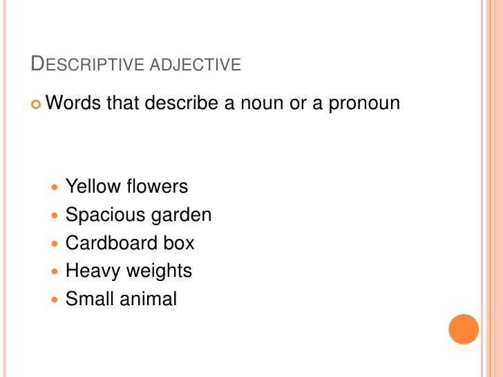 Parts Of Sch Adjectives Limiting 5