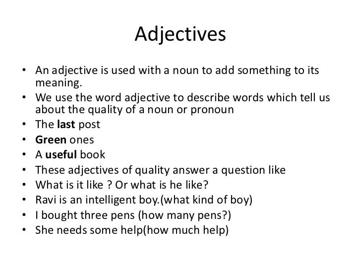 Worksheets Adjective Examples In Sentences adjectives 1 728 jpgcb1329957195 an adjective is used with a noun to add something its meaning