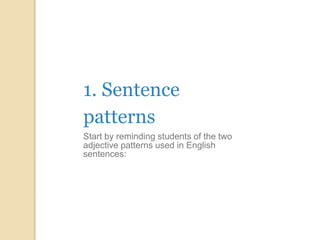 Adjectiver Pattern Adjectives | PPTX