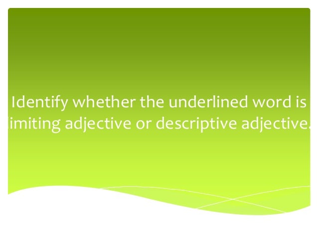 Adjectives