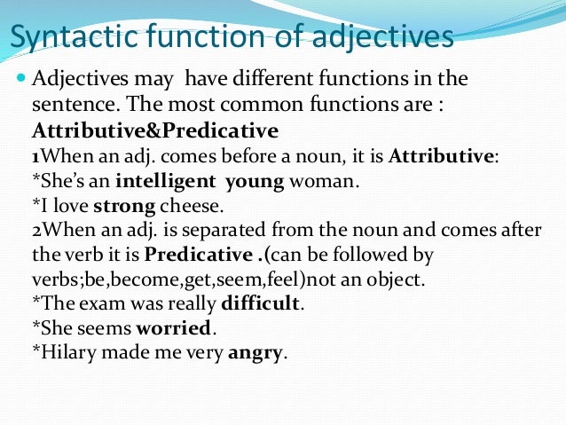 What Are The Functions Of Adjectives? – ELACI
