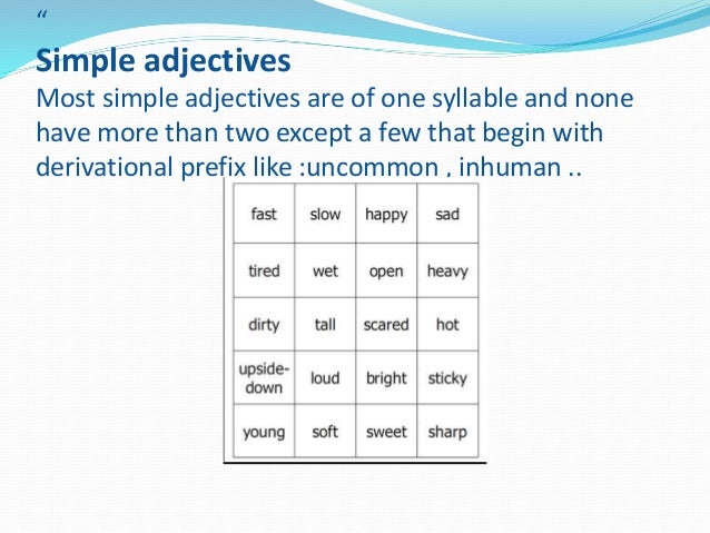 Adjectives