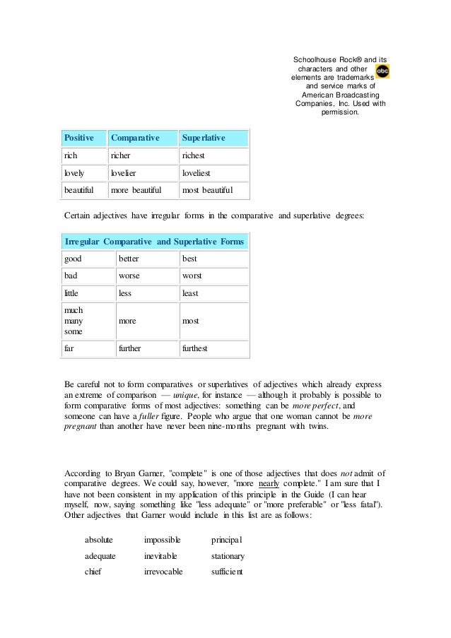 adjectives adjectival form