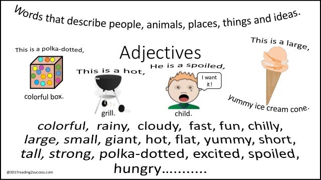 adjectives words that describe
