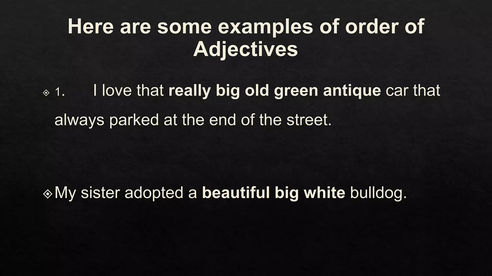 Adjectives