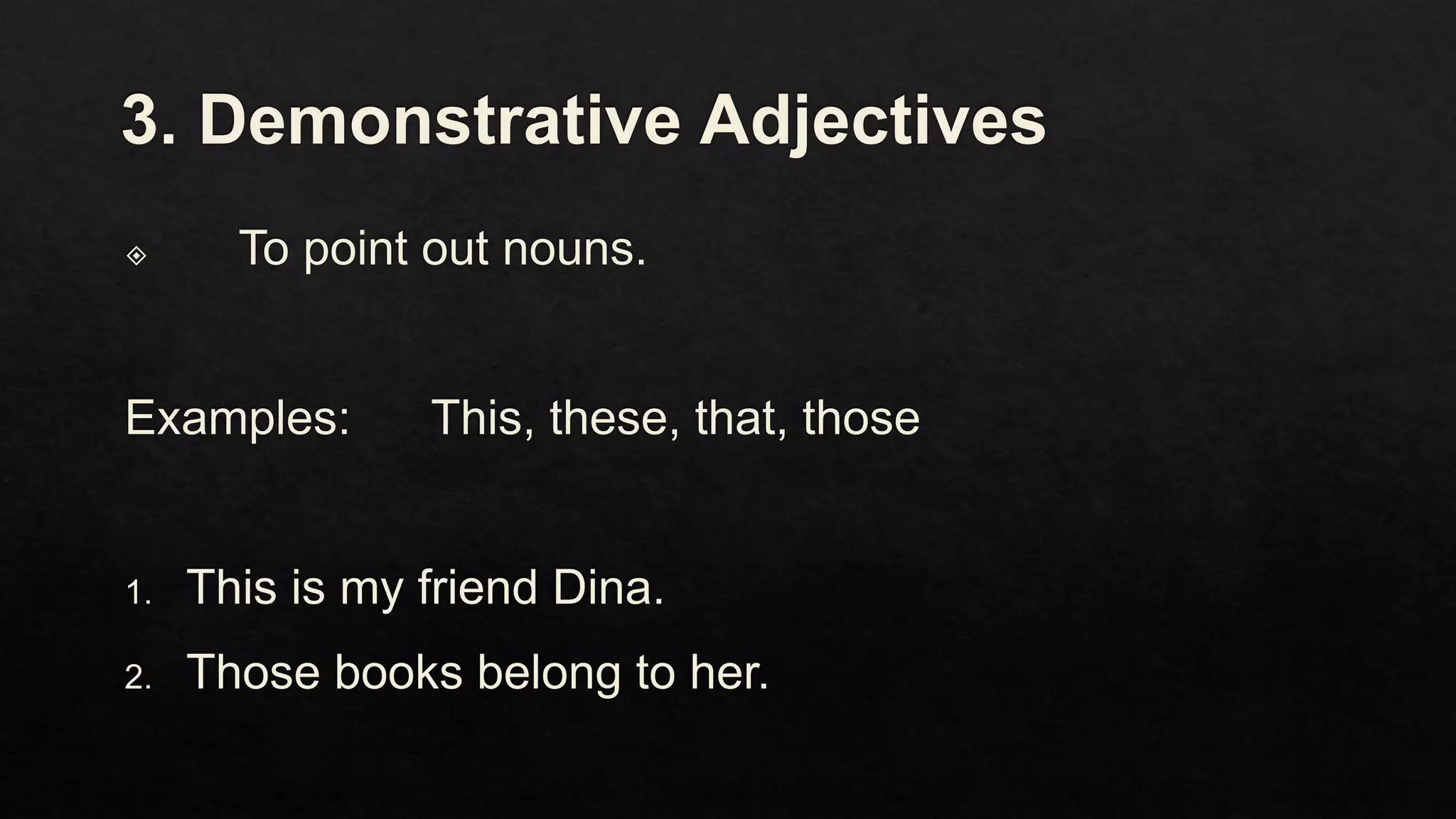 Adjectives