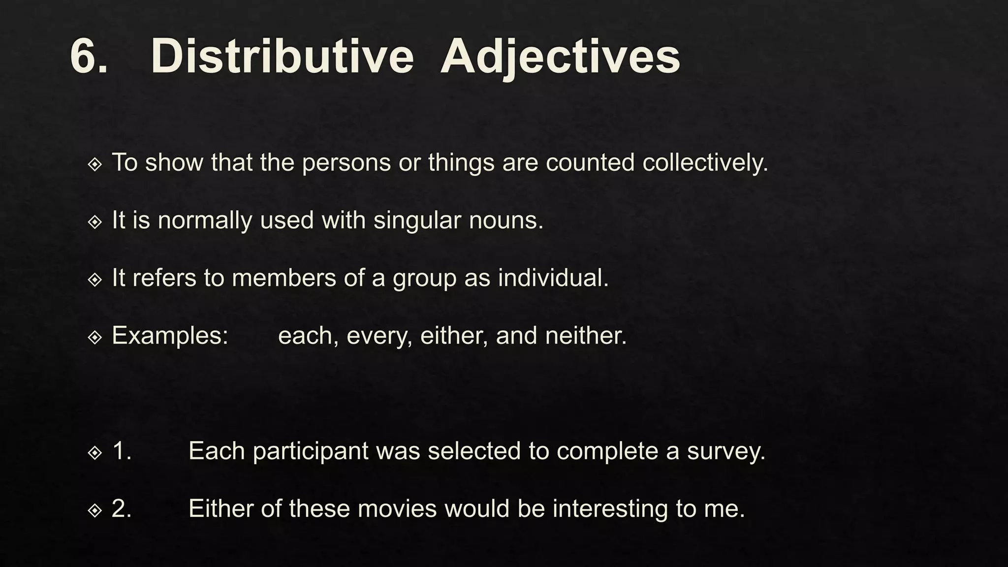 Adjectives