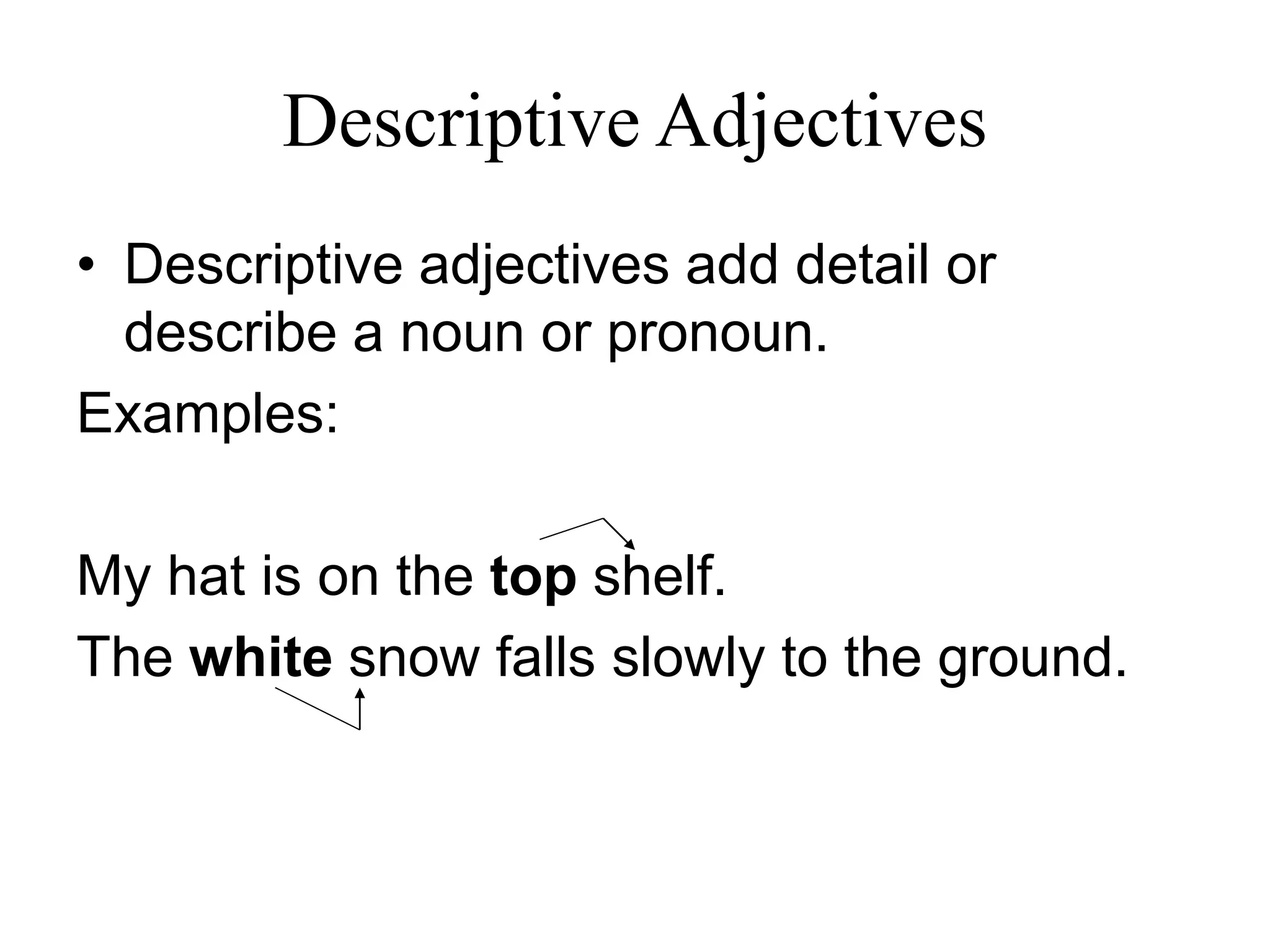 identifying adjectives for english grade 3 | PPT