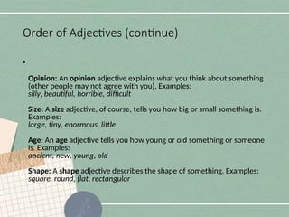 ENGLISH 6 GRADE 5 POWERPOINT ONAdjectives.ppt