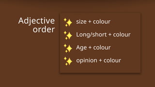 Size Color Pattern Esl Adjective Order.pdf Comprehensive Guide to Understanding and Using Adjectives in English | PPTX