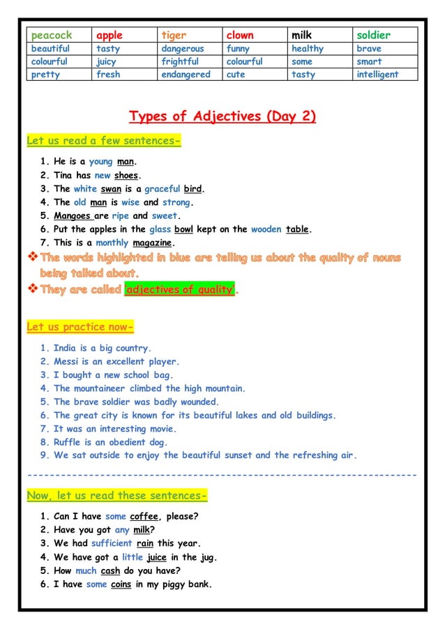 ADJECTIVES DEGREES OF COMPARISON WORKSHEET FOR CLASS 3 visual data 5