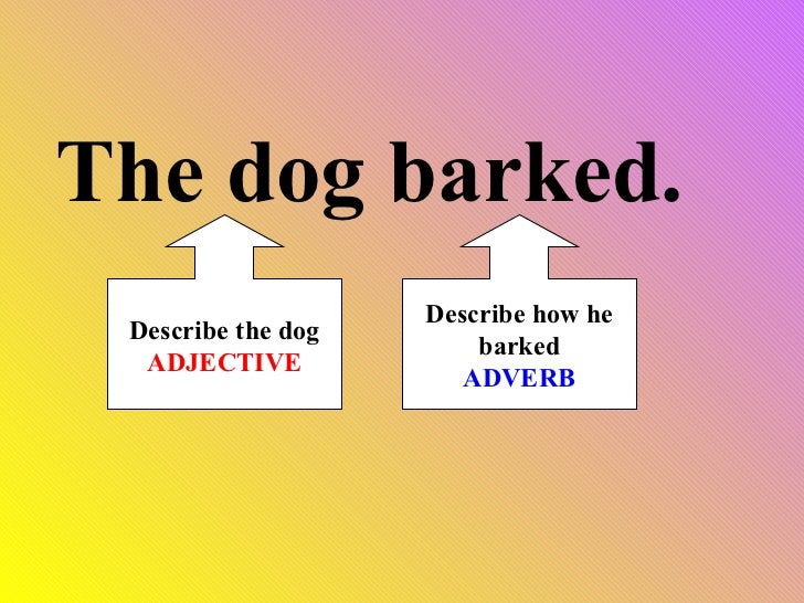 Adjectives and adverbs