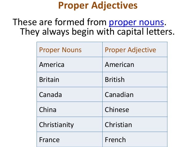 what is a proper adjective