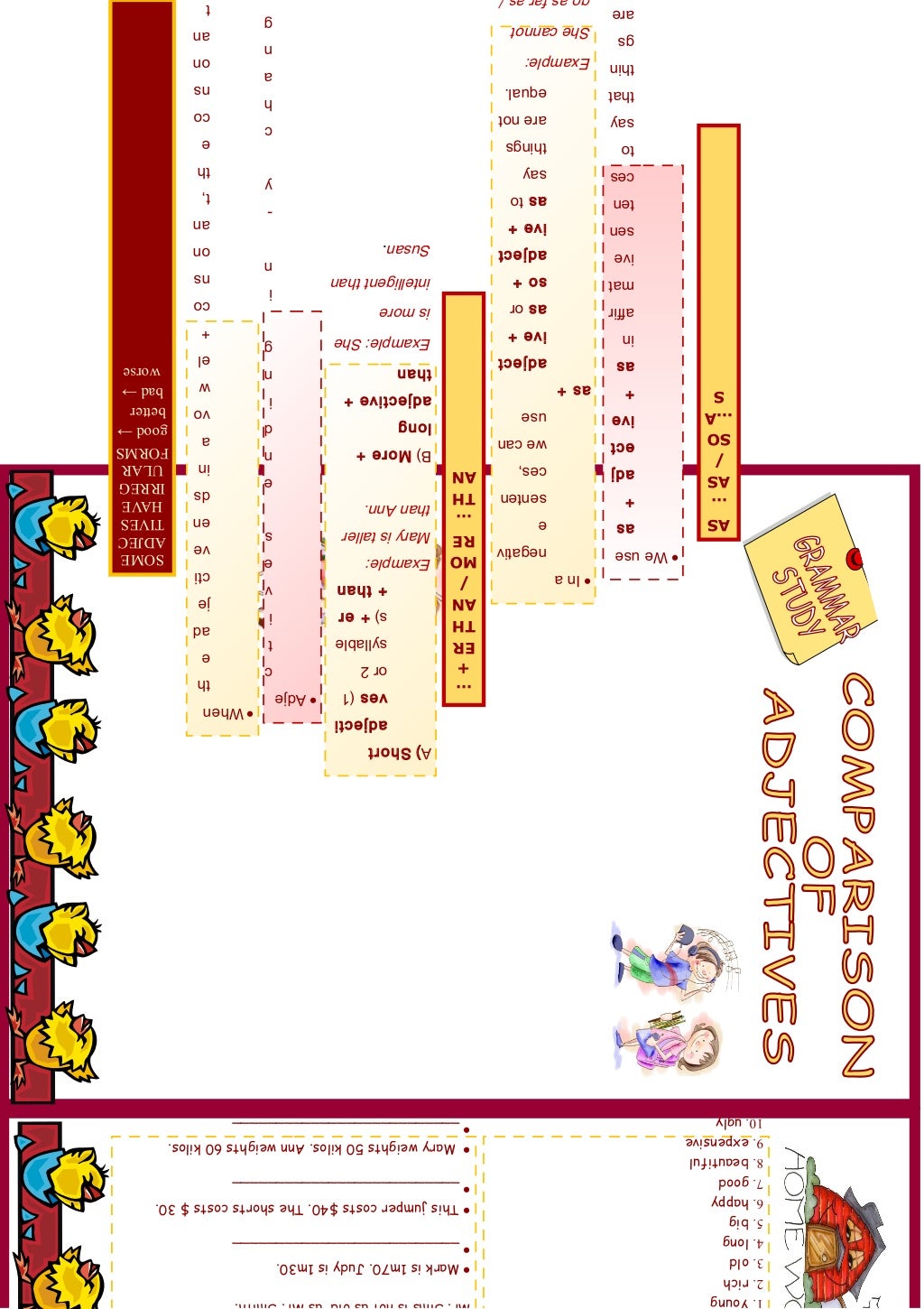Comparative and superlative adjectives exercises with answers picture