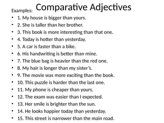 Comprehensive English Lesson on Comparative and Superlative Adjectives ...