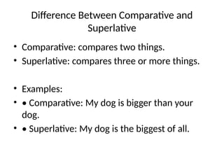 Comprehensive English Lesson on Comparative and Superlative Adjectives ...
