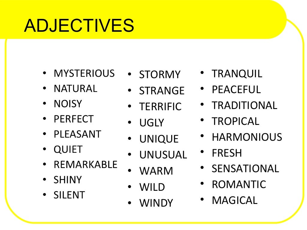 adjectives-describing-places